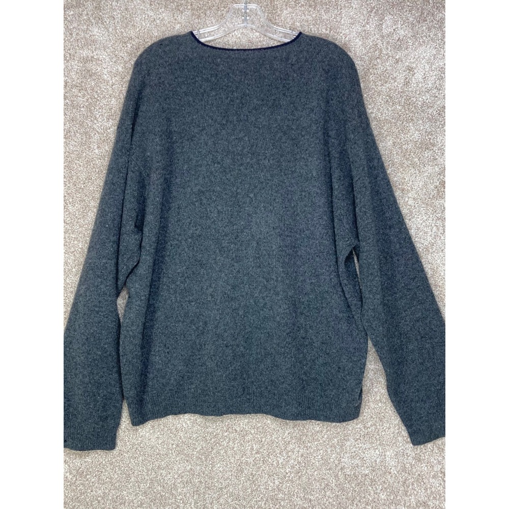 J. Crew Lambswool V-Neck Sweater Mens XXL Gray Heather Long Sleeve Knit Pullover - Picture 2 of 7